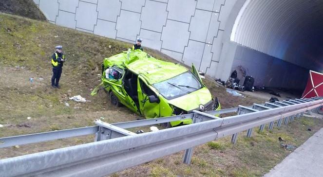 Lubuskie: śmiertelny wypadek na A2. Bus wypadł z drogi