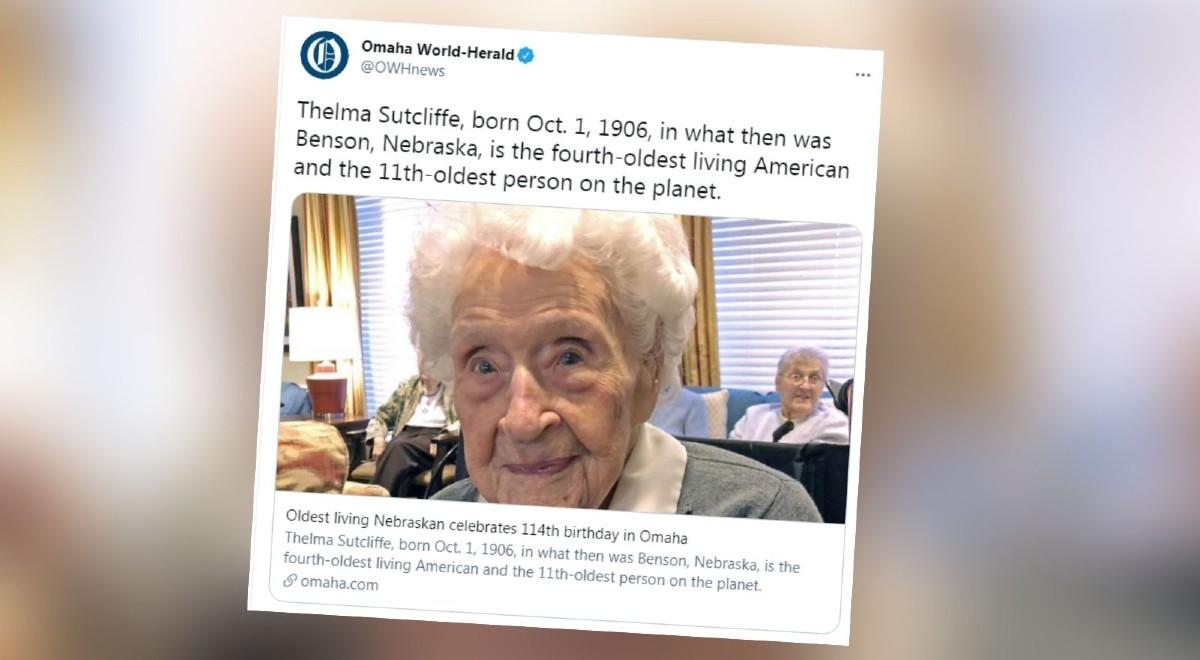 114-letnia mieszkanka Nebraski najstarszą osobą w USA. Najbardziej tęskni za... spotkaniami z przyjaciółką