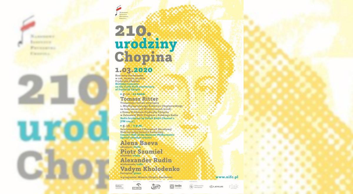Dzisiaj 210. rocznica urodzin Chopina. Oglądaj wyjątkowe koncerty na żywo
