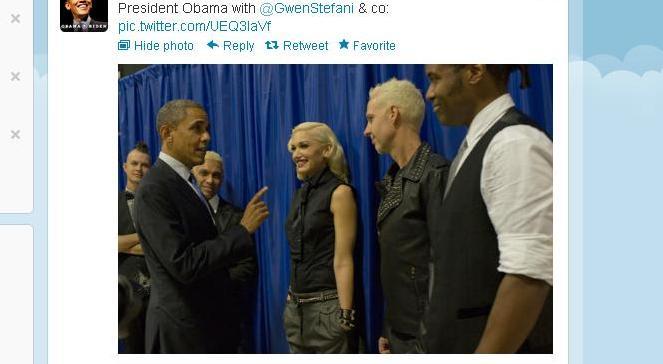 Prezydent chwali się zdjęciem. Z Gwen Stefani