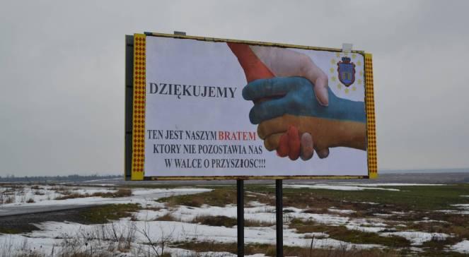Rawa Ruska dziękuje Polakom za pomoc. Specjalny billboard na Ukrainie!