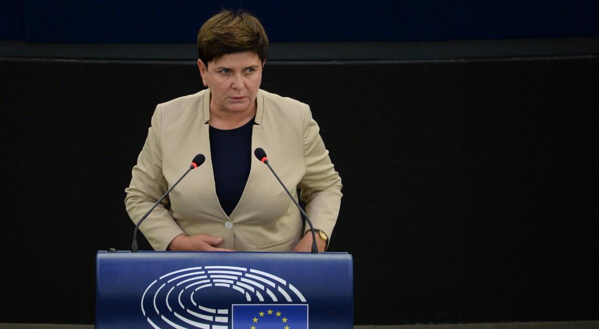 Beata Szydło w PE: wstyd mi za polskich eurodeputowanych, którzy atakują ojczyznę
