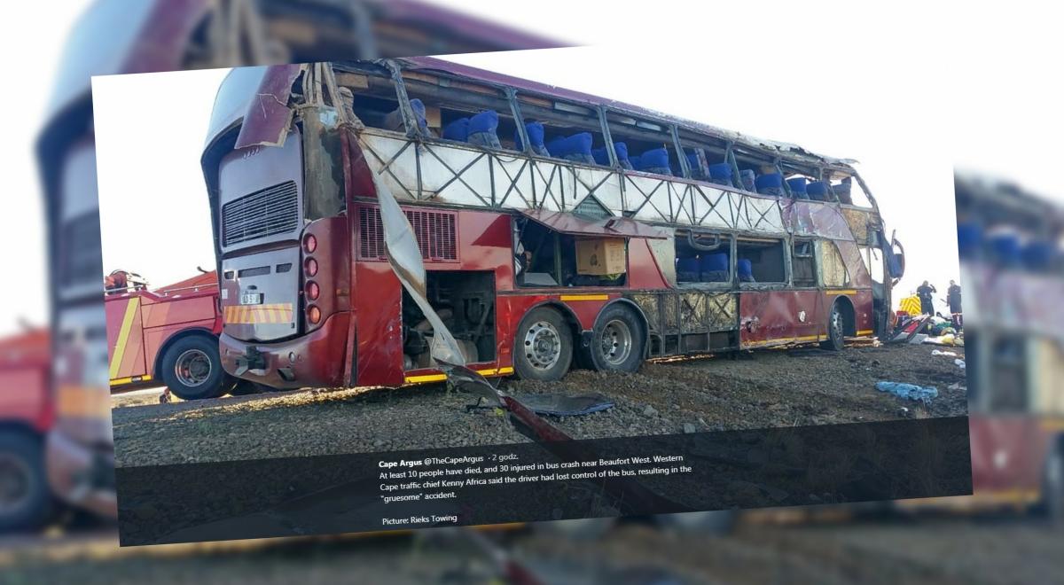 RPA: co najmniej dziesięć osób zginęło w wypadku autobusu
