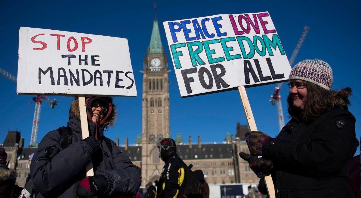 Protesty przeciw obostrzeniom covidowym w Kanadzie. Ze względów bezpieczeństwa premier opuścił swój dom