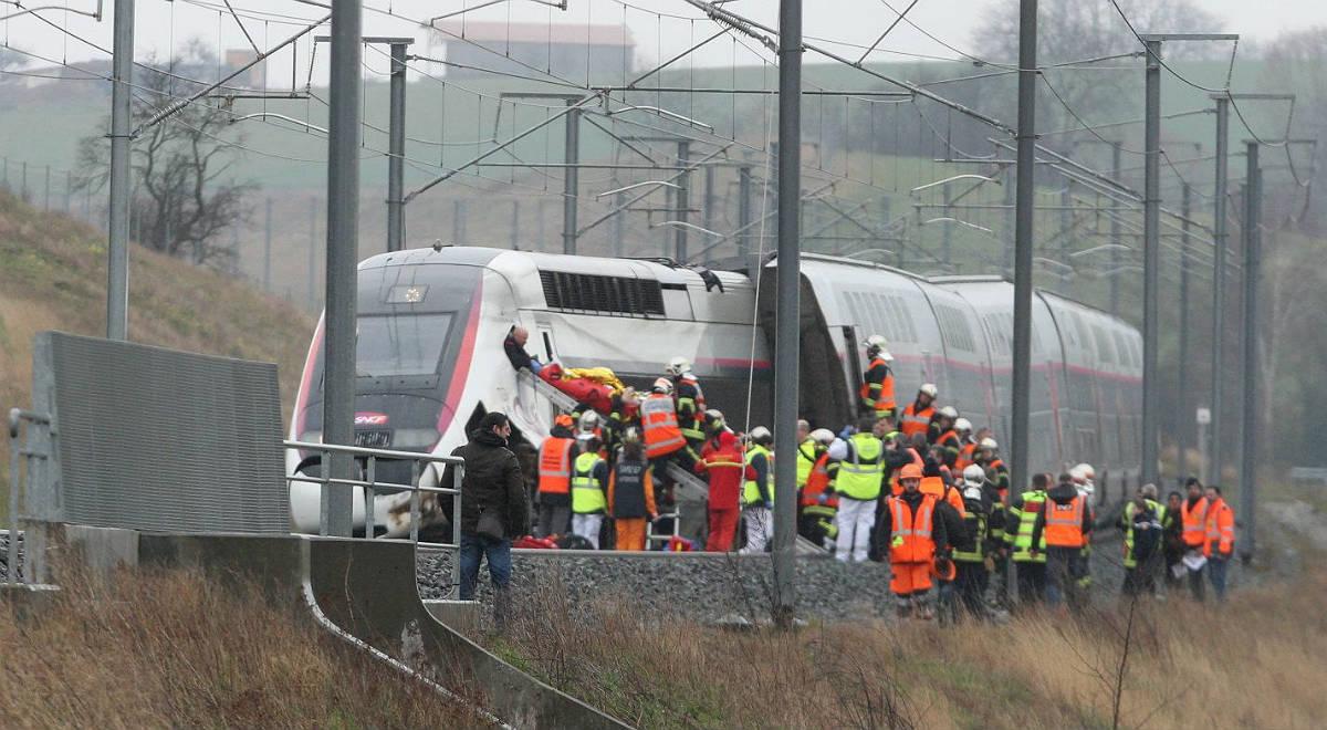 Francja: wykoleił się pociąg TGV. Kilkadziesiąt osób rannych