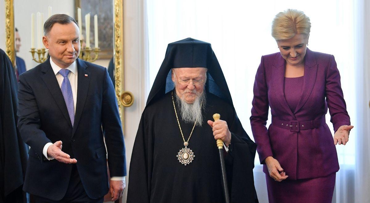 "Dziękujemy za mówienie prawdy o wojnie na Ukrainie". Para prezydencka spotkała się z patriarchą Bartłomiejem