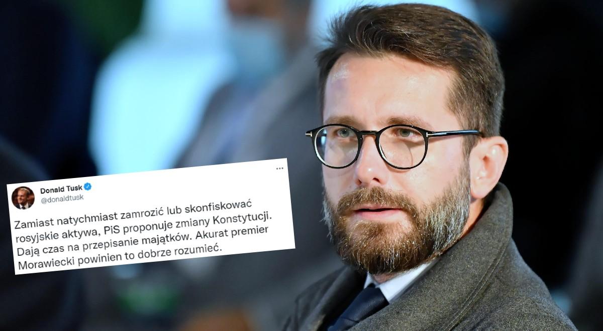 "Przejaw najgorszego partyjniactwa". Fogiel komentuje wpis Tuska nt. zmian w konstytucji
