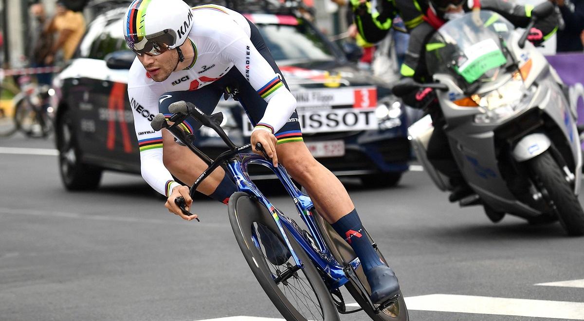 Giro d'Italia: Filippo Ganna najszybszy w jeździe na czas w Turynie