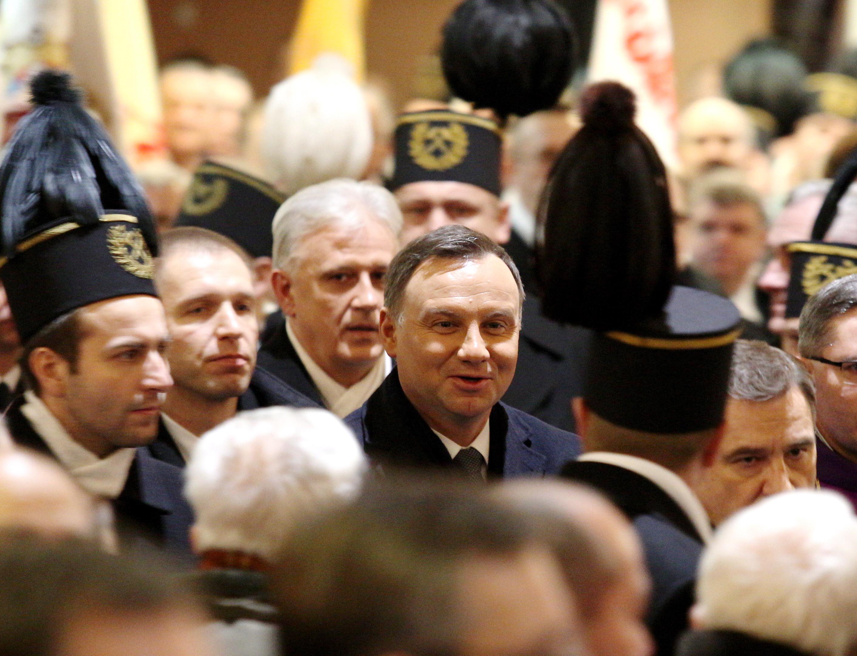 Prezydent Andrzej Duda podczas mszy