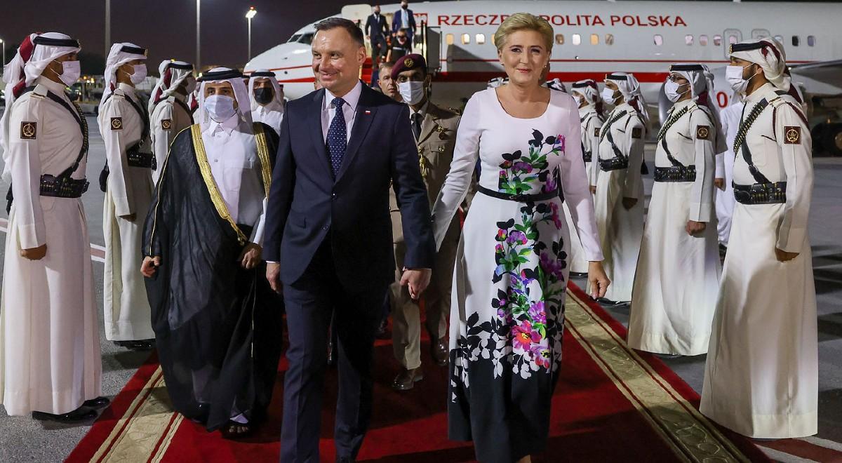 Para prezydencka z wizytą w Katarze. W planach rozmowy o energetyce i gospodarce