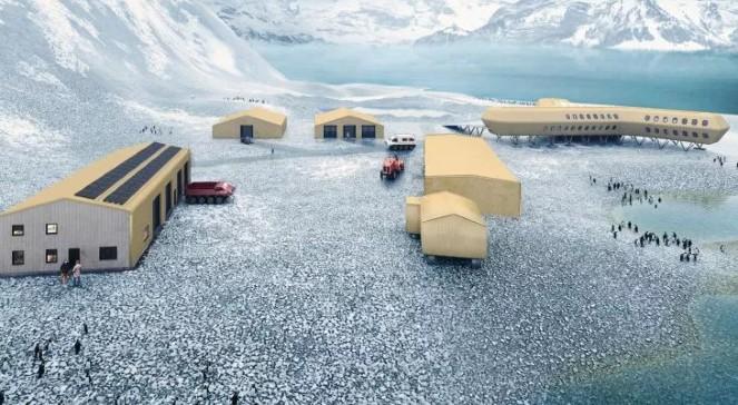 Nowy "Arctowski" w budowie. Elementy Polskiej Stacji Antarktycznej dotarły na Wyspę Króla Jerzego