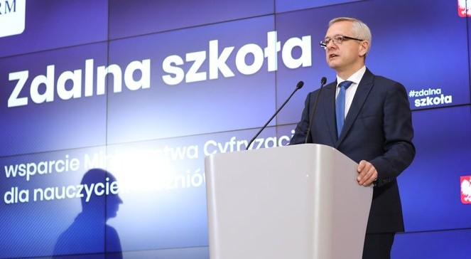 Minister cyfryzacji: 180 mln zł na program "Zdalna szkoła +"
