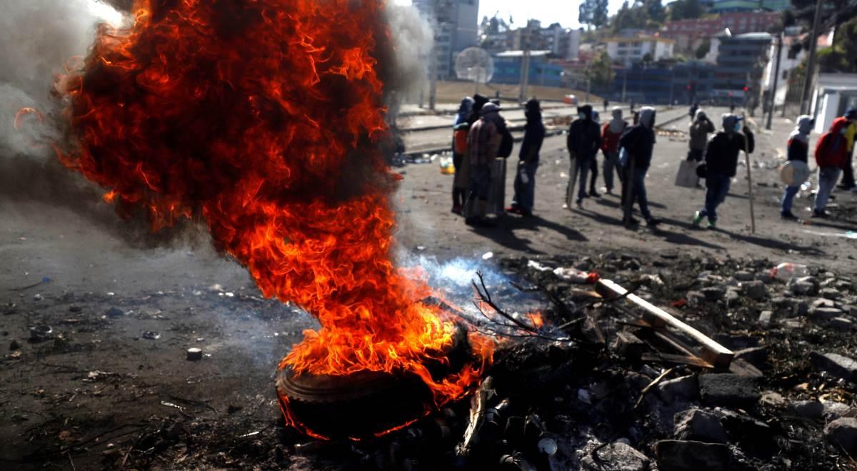 Ekwador pogrąża się w chaosie. Fala protestów od 11 dni, ze stolicy ewakuowano rząd