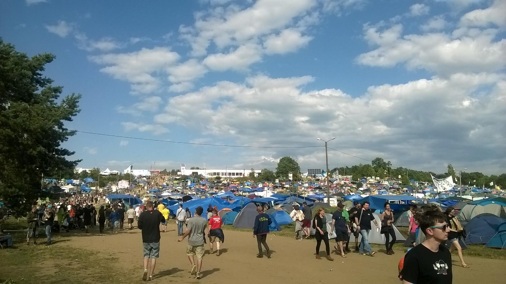 Pole namiotowe zapełniało się już na kilka dni przed rozpoczęciem festiwalu