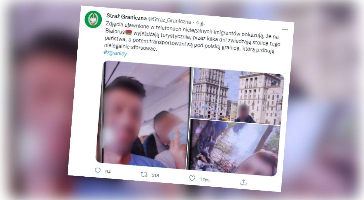 Straż Graniczna ujawniła zdjęcia z telefonów imigrantów. "Na Białoruś wyjeżdżają turystycznie"