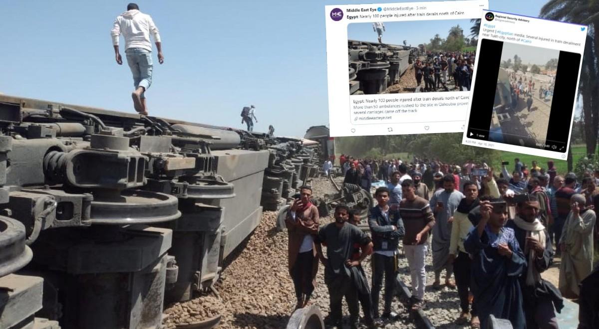 Katastrofa kolejowa w Egipcie. Są ofiary śmiertelne i prawie stu rannych 