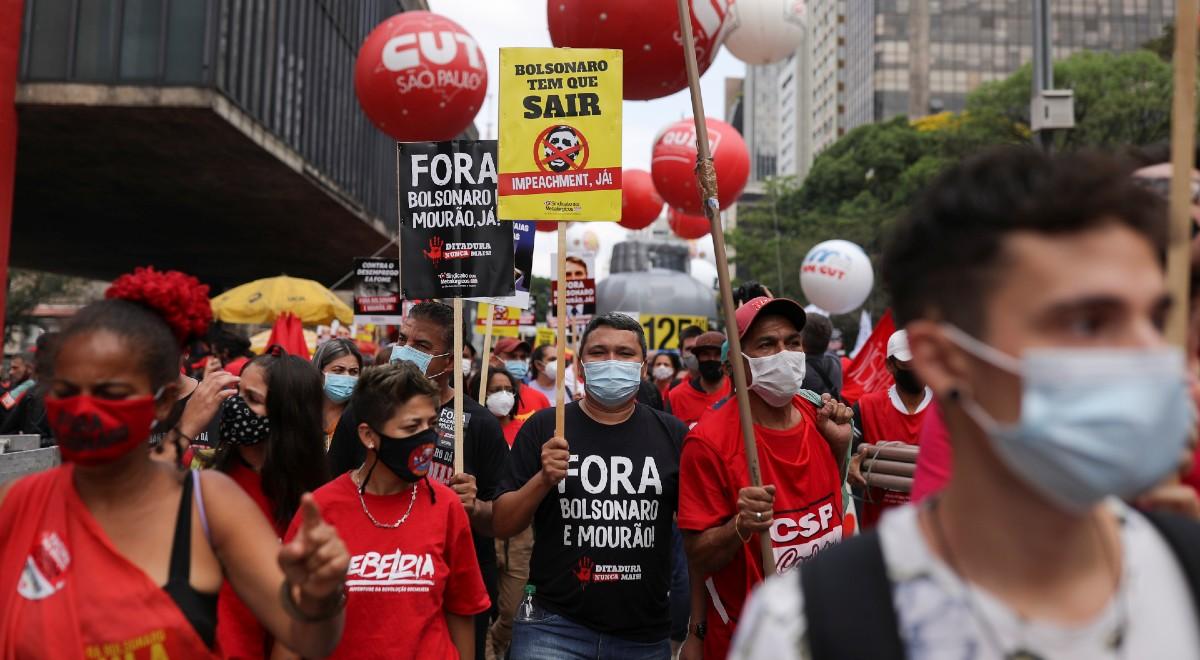 "Chleba, szczepionek, edukacji". W Brazylii kolejne demonstracje przeciwko polityce Bolsonaro