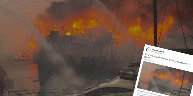 Pożar mariny w Hongkongu. Eksplodowały zbiorniki paliwa
