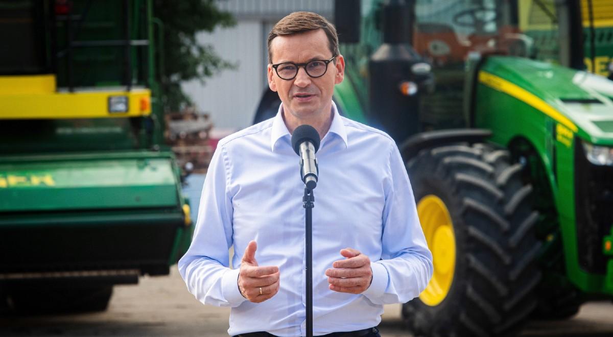 "Rolnictwo jest naszą dumą". Premier na Pomorzu promuje Polski Ład